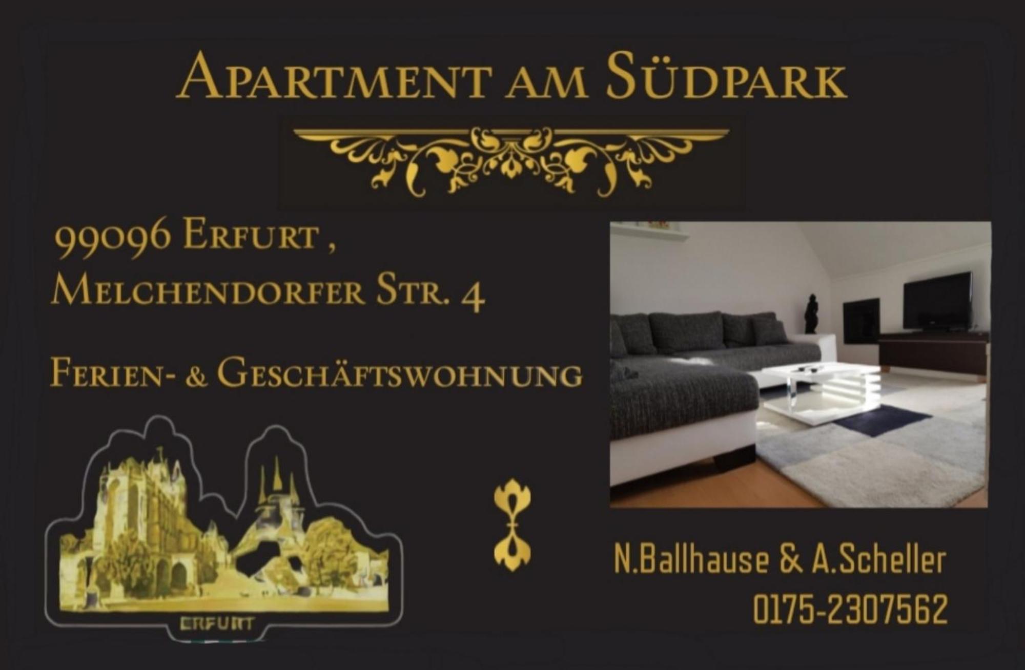 Apartment Am Suedpark Erfurt - Inkl Garten Mit Sitzlounge - Zentrumsnah Екстер'єр фото